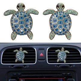 Car Air Freshener Women Car Vent Clips Decorations 2 PCS Cute Sea Turtles Car Interior Accessories Car Vent Diffuser (Blue Sea Turtle, 1.6 inch)