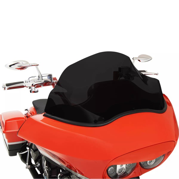 TCMT 9.5" Wave Windshield Windscreen Black Fit For Harley Road