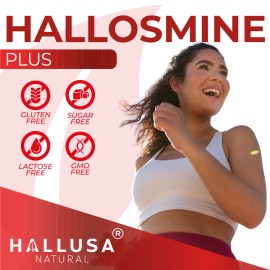 Hallosmine Plus Diosmin 500mg Varicose Veins, Hemorrhoids, Heavy Legs - 60 Caps