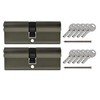LÖWEN 70 mm 2x Cylinder Lock 35/35 Double Cylinder Simultaneous