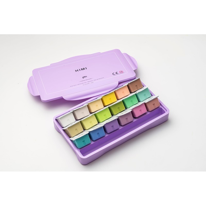 HIMI Jelly Gouache Paint Set, 18Colors 30g, Jelly Cup Design,
