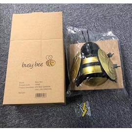 busybee 2 x Large Metal Bee Garden Wall Art Ornament Garden wall art deco