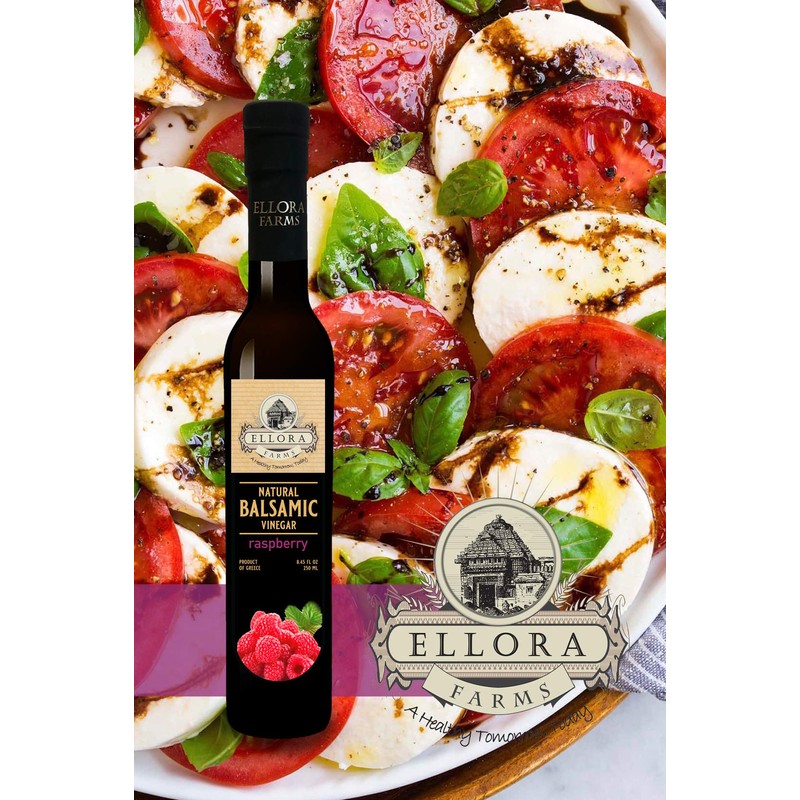 Ellora Farms, Fresh Raspberry Infused Thick Balsamic Vinegar, All Natural,