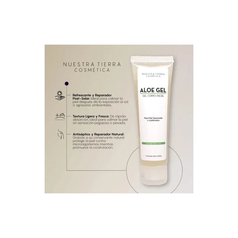 Gel Orgánico De Aloe Vera Y Lavanda Calmante-cicatrizante