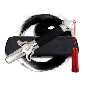 PHYSKOW Premium Extendable Chinese Taichi Sword with Free Luxury Red Sword Tassel and PU Leather Bag