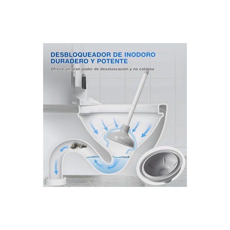 Juego de escobilla y Cepillo Inodoro para Baño,Limpieza Profunda sin