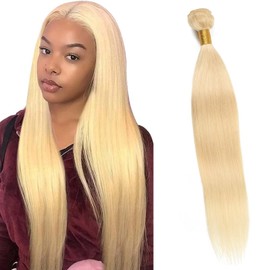 Jreitsere Bundles Human Hair Extensions 613 Straight Wave 1 Boule 100 g 613 Bundles Human Hair Extensions 10A 100% Natural Human Hair 26 Inches