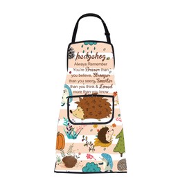 Hedgehog Apron with Pockets Hedgehog Gifts for Hedgehog Lovers Cute Hedgehog Gift Hedgehog Kitchen Apron Funny Apron Hedgehog