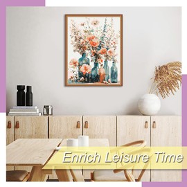 Fan House Paint by Numbers Adult DIY Hand Painted Oil Painting Kit for Adults, with 4 Brushes and Acrylic Paint (Frameless, 40 x 50 cm)