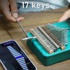 Finger Thumb Piano 17 Keys Exquisite Engraved Pattern Wood Kalimba
