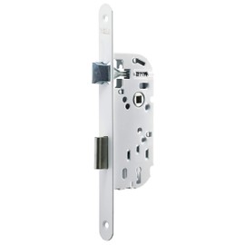 Yale Mortice Lock with Key 40mm Axle Chest 135mm - Y15R-A40/B/SC - Reversible Latch Round Gauntlet - Interior Door for Communication Bedroom Office - White with Strike Plate and Key