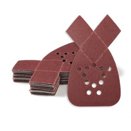 SPEEDWOX Mouse Detail Sandpaper, 20 Pieces, 120 Grit, Velcro Sandpaper with 2 Tips, 12 Hole Sanding Sheets for Mental Woodworking, Sanding, Polishing