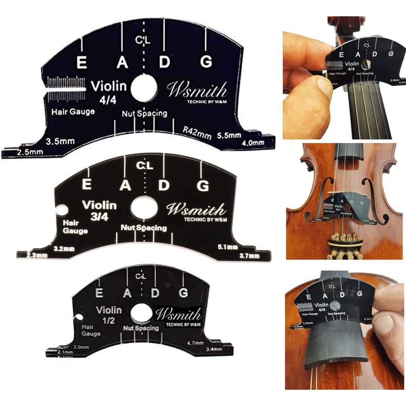 TUOREN 19pcs Violin Bridge Fitting Tool Include Crack Repair Tuning