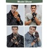 GSG Mens Fingerless Leather Gloves Driving Cycling Motorcycle Half Gloves