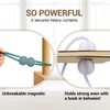Hion Magnetic Curtain Tiebacks Blue 2pcs, Curtain Holdbacks Hooks Holders