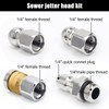 QOOWFEANIG 3Pack Sewer Jetter Nozzle for Pressure Washer, Drain Cleaning