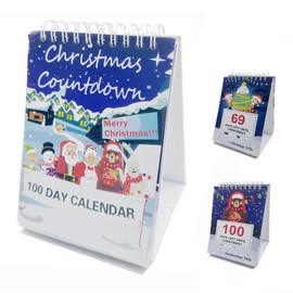 100 Day Christmas Countdown Calendar 2024, Upgraded - No Weekly Display, Christmas Countdown Calendar, Advent Calendar 2024, for Home Office Room Xmas Decor (White)