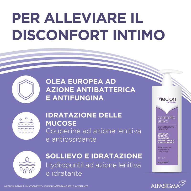 Meclon Intima Controllo Attivo 150ml, Detergente Intimo per Infezioni e