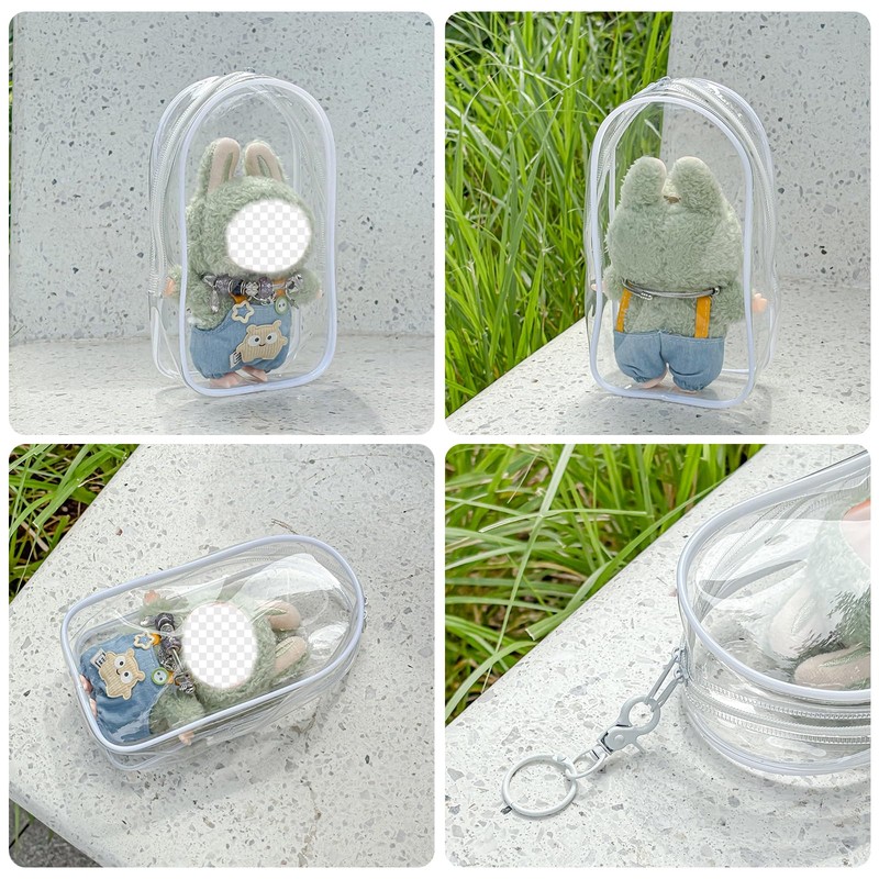 Clear Figure Display Case, Protective Case for Plush Doll Storage