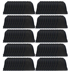 GoodtoU Drawstring Bags Bulk, 100 Pcs Draw String Bags Cinch Bag Drawstring Gym Bag Sackpack Drawstring Backpack for Women Men, Black