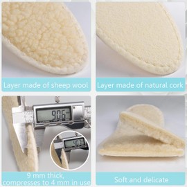 SULPO 2 Pairs of Insoles with Sheep's Wool - Warm Insulating Winter Wool Shoe Insoles - Thermal Shoe Insoles with Natural Sheep's Wool - Insoles for Winter Shoes - 41