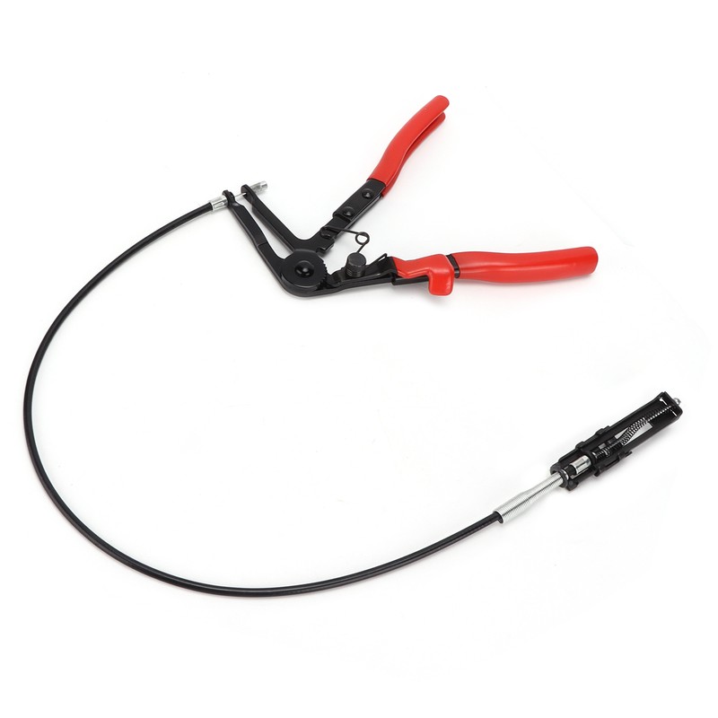 Flexible Wire Hose Clamp Plier Steel RustProof Red Black Automobile