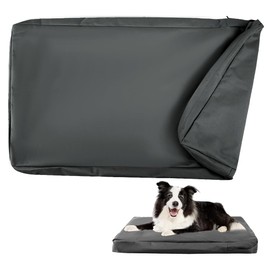 DUJUIKE 100% Waterproof Replacement Cover for Dog Bed, Replacement Cover for Dog Pad, Washable, Removable Mattress, Mattress Insert with Zipper (Black, M(92 x 59 x 10 cm))