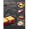 FOHERE Waffle Maker 3 in 1 Sandwich Maker 1200W Panini