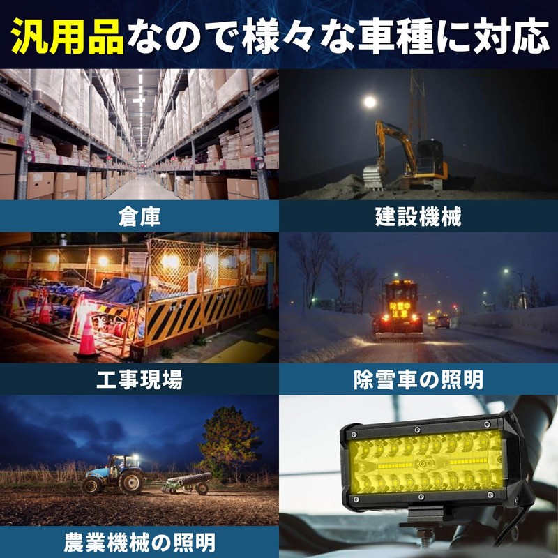 RIZES LED Work Light, Fog Light, Floodlight, Car, 12V -