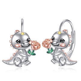 Animal Earrings Women Girls Children 925 Sterling Silver Rabbit / Koala / Panda Hoop Earrings Cute Animal Earrings Jewellery Gift, Sterling Silver, No Gemstone