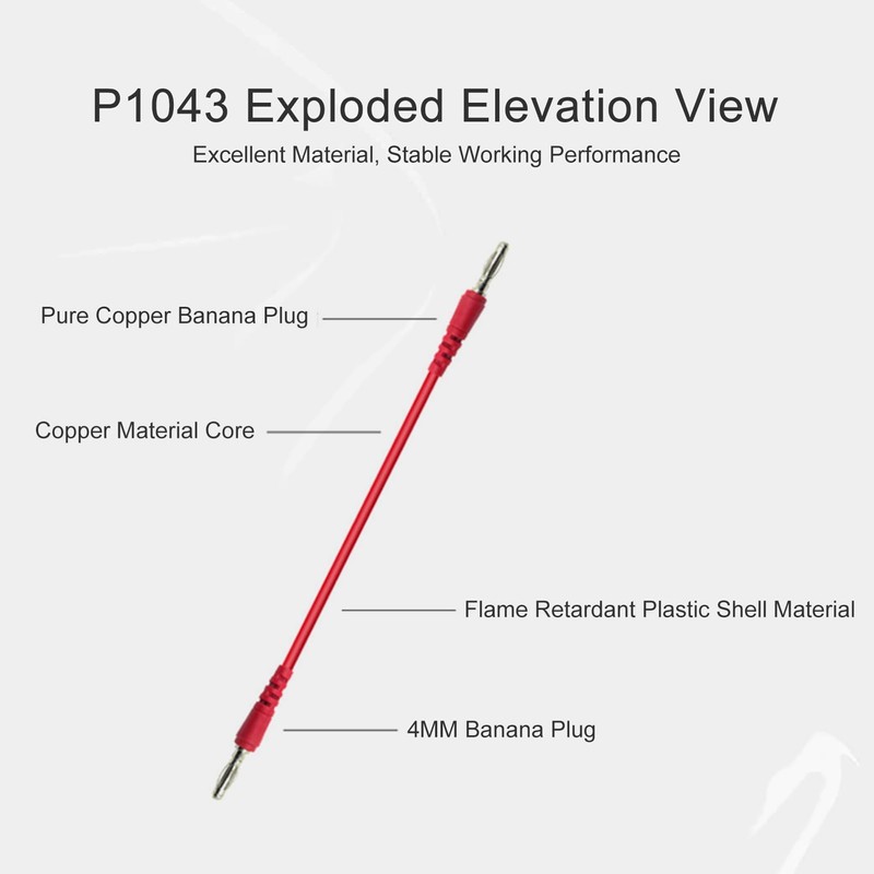 Banana Cable P1043 4mm Banana Plug Test Line Injection Molded