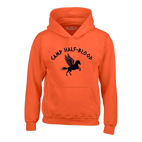 shop4ever Camp Half Blood Hoodie Demigod Hooded Sweatshirt Small Orange 0