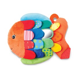 Melissa & Doug K’s Kids, Flip Fish Stuffed Animal, Soft Baby Book, Multi-Textured Squeaking & Crinkling Infant Sensory Toys for Babies with Baby Mirror, Tummy Time Toys for Infants Ages 0–9 Months