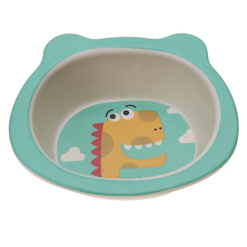 5 pcs set Eco friendly Bamboo Fiber Cartoon Children Tableware