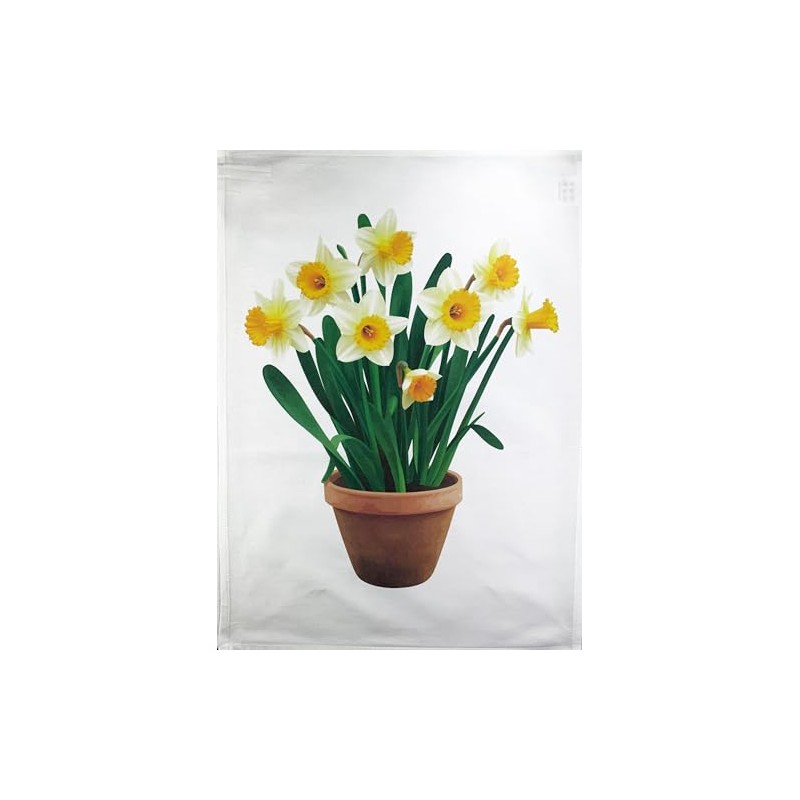 Half a Donkey Pot of Spring Daffodils large cotton tea