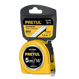Pretul PRO-5MEB, Flexmetro, amarillo, 5m, cinta 19mm tarjeta plstica                                                                                  