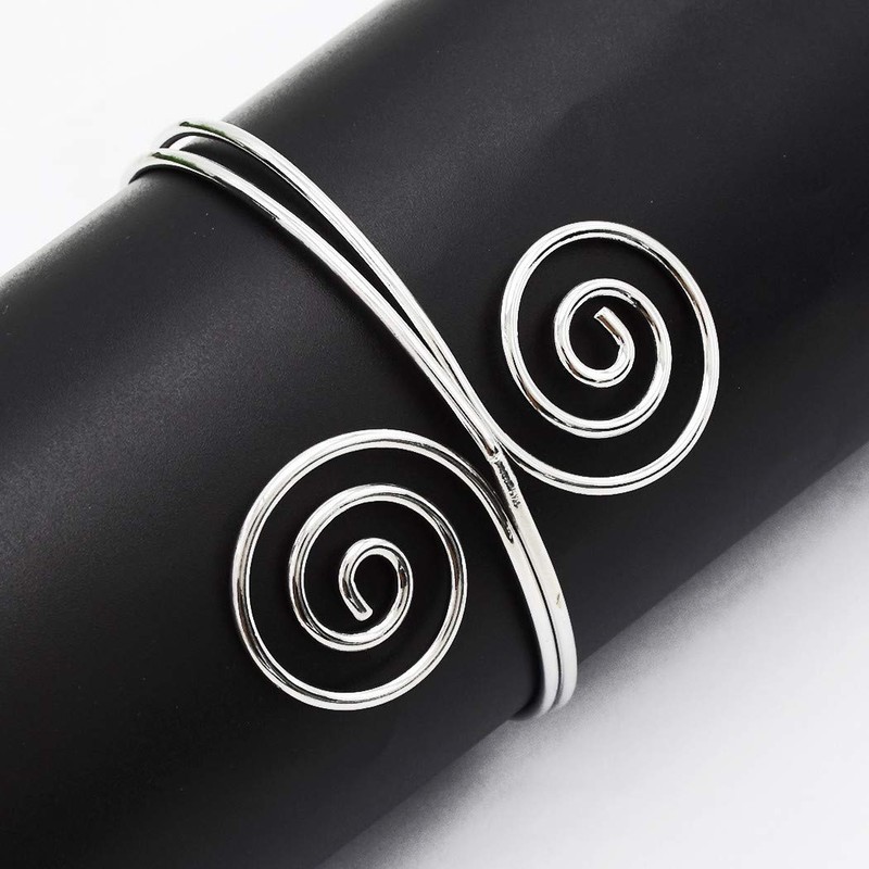 VALIJINA Gold arm cuff Swirl Upper Arm Bracelets Arm Bangle