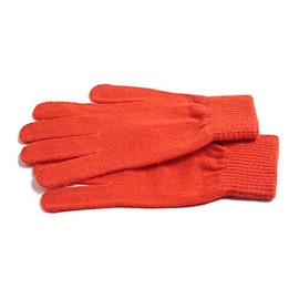 iMongol Pure Cashmere Women Full Fingers Gloves Ladies Knitted Gloves Mittens, Made in Inner Mongolian (Orange)