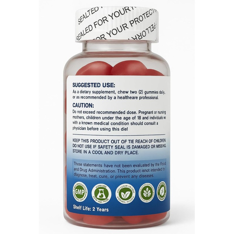 Mindbear Labs Magnesium Threonate Gummies, 1000mg, Strawberry Flavor, Sugar Free,