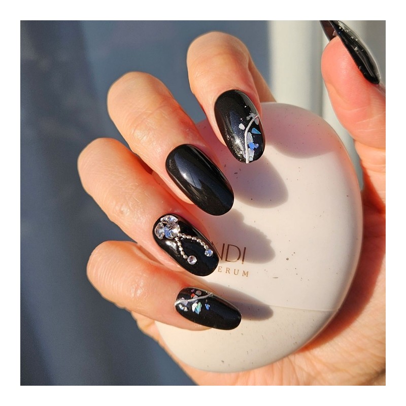 Mother of Pearl Butterfly Handmade Nail Tips - Long Point