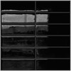 DEWOO Black Rectangle Peel and Stick Subway Backsplash Self Adhesive