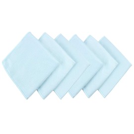 HIDMD Microfibre Cleaning Cloths Fish Scale Cloths Lint free Towels Polishing Cloths for Dishes Glasses Car Windows Mirrors Screen TV Tablets Camera 30CM X 30CM 6 PACK Blue