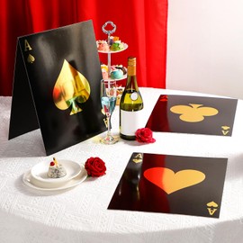 MotiMind 12 Pcs Jumbo Playing Cards Large Giant Print Playing Cards 15.8 x 12.6 Inches Thick Poker Card for Casino Theme Party Decorations Casino Card Birthday Game Night Party Decor