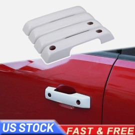 Unbranded For 2021-2024 Ford F150 Oxford White 4 Door Handle COVERS FRONTS w/ 2 SMART KEYS