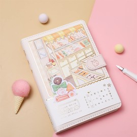 Lined Journal Notebook, Kawaii Journal Notebook, Japanese Journal Notebook, Japanese Cute Kawaii Journal, 7.3 x 5.1inch, 19.3 x 13cm, 256 pages, Premium Quality Paper