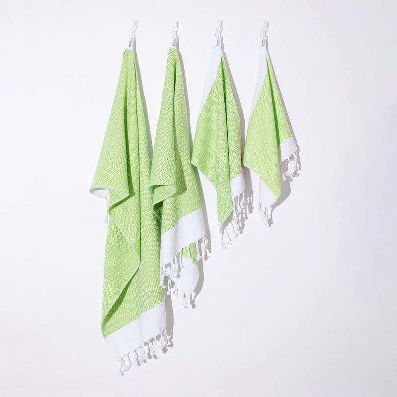 Luum® Set of 4 Hamam Guest Towels, Place Mats, Washable