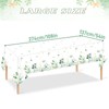 SINGOMON 2PCS Sage Green Table Cloth Plastic Table Cloths Rectangular