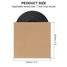 sourcing map 10 Pcs 7" Vinyl Record Jackets,Kraft Paper Vinyl Outer Sleeves Album Protector Covers for LP Vinyl Records Collections Storage,Khaki