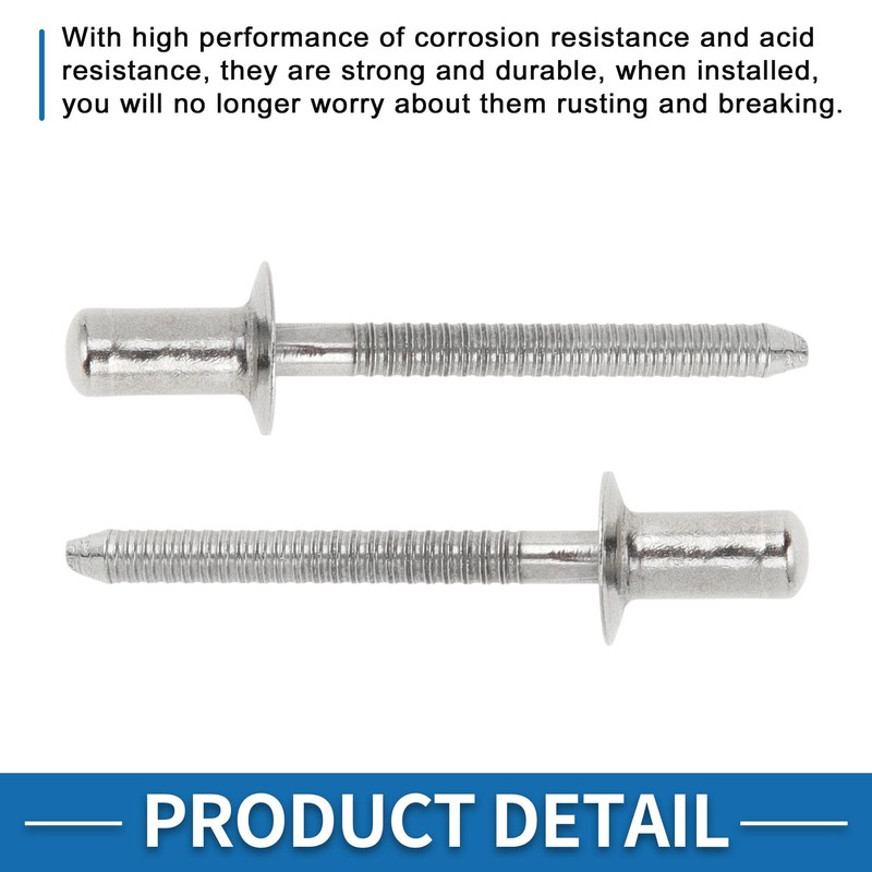 A ABSOPRO Countersunk Head Closed Sealing Rivets 4.8mm Grip Diameter