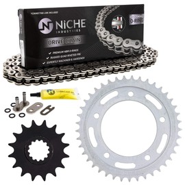 NICHE Drive Sprocket Chain Combo for Yamaha YZF-R1 YZF-R1M Front 16 Rear 41 Tooth 525V O-Ring 114 Links